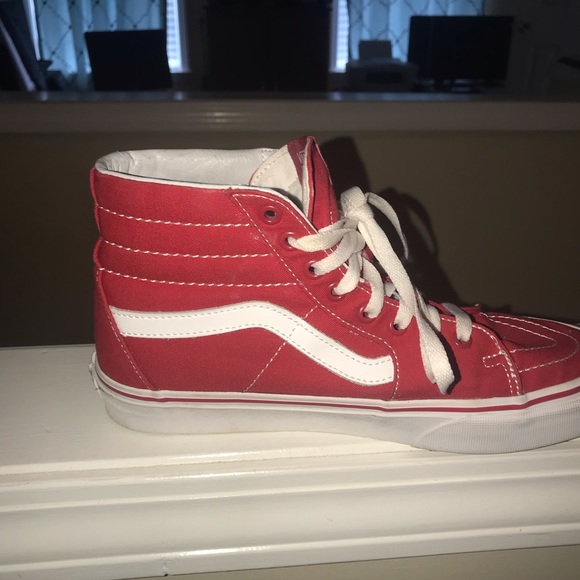 2 vans , red high tops and DIY vans - Picture 4 of 8